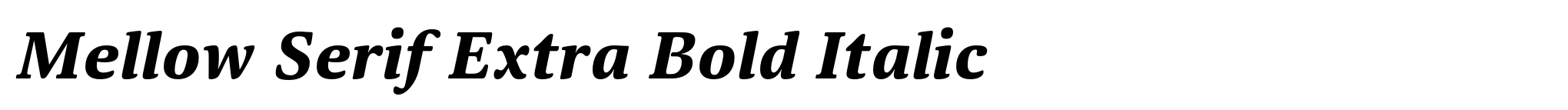 Mellow Serif Extra Bold Italic image